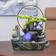 Yunmao Rockery fließendes Wasserverzirk zirkulierende Wasser rotierende Kugel Wohnzimmer Lucky Fengshui Rad High Mountain Waterscape Feuchrifier Eröffnungsgeschenk 9930 großer Lampenkreismodell