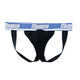 Tserekle 2-pack men's double-butt underwear pure cotton low-waist sexy butt-lifting gun bullet separation U-convex sports trendy thong black + dark blue M