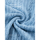 Mo Hanyimei [modischer Retro-Stil ausgehöhltem runden Hals halb geöffneter Placket kurzärmeliger Pullover] 2025 Sommer neu gestrickter Pullover Sky Blue M.
