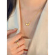 Feng Feili 18K gold-filled three-dimensional peach heart pendant necklace for women 2025 new light luxury clavicle chain e was born with you necklace