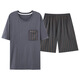
Yalu pajamas men's summer short-sleeved summer style modal thin style teenagers can wear summer men's home clothing suit QDM3519# L