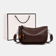 Viney Cowhide Bag Damenbeutel Neue Crossbody-Back-Back-Umhängetasche Geburtstag Chinesischer Valentinstag Geschenk für Freundin und Frau [Kaffeefarbe] Praktische Unterarmtasche Nische leichte Luxus-High-End-Pendelpendel-vielseitige Kissenbeutel