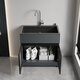 ZNMW Évier en acier inoxydable Armoire de lavage Armoire de salle de bain armoire de salle de bain Cuisine de cuisine Basin Lavage en nid d'abeille en aluminium Évier à main Piscine 12048 Basin fait à la main avec planche à laver (Su