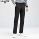 Lilang Mulberry Seidenraup/Seide Casual Hosen Herren-Stil 2025 Sommer Business Elastic Anti-Falten-Gerade-Eisen-freie Hose Blau H9896 29