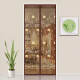 DIYIN Velcro door curtain anti-mosquito magnetic soft screen door summer bedroom home encrypted sand window partition screen screen embroidery brown 90*210cm needs to be customized