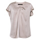 ROEYSHOUSE LOOKI's fashionable pleated satin shirt for women 2025 summer new French sleeved shirt slim body 12051 apricot M