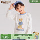 PawinPaw Cartoon Bear Children's Clothing Spring Boys Cartoon Print Round Neck Long Sleeve Children's T-shirt Sale Ivory/39 130 cm