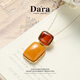 Dara natural amber beeswax pendant for women, yellow blood amber beeswax necklace, practical Chinese Valentine's Day gift for girlfriend
