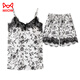 Cat Man (MiiOW) pajamas with chest pad for women in summer modal suspender shorts cotton silk suit vest loose and high-end feel can be worn outside LYH-12108 M