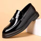 Chaussures en cuir Cartelo Nouvelles chaussures à semelle douce pour hommes Chaussures en cuir masculin un pied Patent en cuir chaussures Business Casual Work Shoes Men Black_9926 38 _UNE TAILLE plus grande