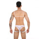 Zailu Men's Underwear Set Lace Hollow Underwear Halter Neck Bra Mini Vest Thong Couple White Bra + Panties S S