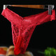 Universal sexy underwear men's lace triangle shorts sexy egg-filled thong men's big airplane masturbation props red lace-balls XL size 145-180Jin Jin equals 0.5 kg