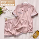 
Modal casual pajamas women's thin summer ice silk short sleeve shorts lapel home clothes summer suit simple to wear outside YFY-9901 [ice silk double short] M [recommended 80-100Jin [Jin equals 0.5 kg]]