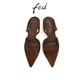 Fed Speced Toe High Heels für Frauen Sommer Neue Frauenschuhe Retro Mules Halbtrollierte Frauenstil S0331-ZC679 Brown 36