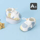 Tutu Dawen baby shoes 0-6-12 months to 1 year old, spring and autumn all-season models for boys and girls, pre-toddler shoes, soft-soled foot covers, smiley blue (type A cotton lining), inner length 12cm (recommended for 0-12 months)