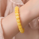 Dara (dara) Russian chicken fat yellow beeswax bracelets for men and women, about 11.8g, practical as a Chinese Valentine's Day gift for dad and elders