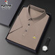 Woodpecker Mulberry Silk Traceless Drape Short Sleeve T-Shirt Men's Summer Thin Business Lapel POLO Shirt Bottoming Paul Top Short Sleeve 671 Black XL 175 Recommended 135-150 Jin Jin equals 0.5 kg