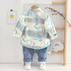 Balabala boys' shirt pure cotton children's shirt long sleeve 2025 spring and summer new style 234567 year old baby boy coat top trendy blue_letter_only sell shirt 90 cm
