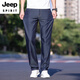 Jeep Spirit Ice Silk Jeans de hombres 2025 Nuevo tenis recto suelto Pantalones largos Jeans de verano 9767# azul claro delgado* 30 Círculo de cintura 2 pies 3