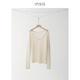 INSISFEMME and paper yarn 2025 summer vacation feeling U neck hollow flower layered knitted blouse women Moscow white S