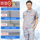 等兄临夏季工作服薄款男长短袖套装工厂服定制车间劳保环卫工地服装定制 藏蓝长袖6189 S 160(s)单上衣