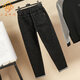 
Shiyan Hai Wave Code Women's Jeans in Spring and Summer Elastic High Waist Slim, Elastic High Waist, Fat and Beautiful 200Jin[Jin is equal to 0.5 kg] Wearable and slim, Black 01 9901 High-elastic Premium 2XL 130-150Jin[Jin is equal to 0.5 kg]