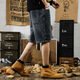 Rankdavid Light Luxury New Brand American Casual Denim Shorts Мужчины носят 5 минут.