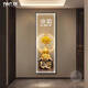 Yonghuan porch decoration painting gourd for money tree electronic screen clock mural slender strip living room aisle hanging painting BY3527 vertical 50*150cm gold frame brushed aluminum