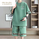 FR.YH.ZH凌越男装店2025夏季休闲运动套装男士百搭两件套 SI23黑色(YYW6195)ER5SI L(110-130斤)