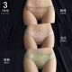 Septemberg (Septwolves) Spitzenunterwäsche für Frauen reines Baumwollschritt für Frauen sexy Low Taille Dreieck Super heißer neuer Stil 2025 Frauenshorts 9227# Weiß + Bohnenpaste + Kaffee (Packung) 3 Streifen L 110-130jin [Jin gleich 0,5 kg]