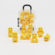 Mini cartoon little milk dragon glowing gadgets dolls ornaments desktop car toys and small gifts for children. Luminous cute little milk dragon set 6 + 1 suitcase