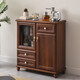 Massivholz Tea Bar Maschine Haus Vollautomatischer integrierter Schrank 2024 Neues chinesisches Wohnzimmer Desinfektionschrank Smart Wasserspender 9902 Modernes weißes Eis warm