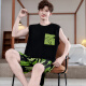 Jóvenes palabras de amor Pajamas Men Venugador Modal Vest Simple adolescente Estudiante de ropa de verano delgada de verano ZZ878 L Hombres 100-130Jin [Jin equivale a 0.5 kg]