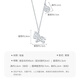 Mengjinyuan Platinum Crushed Ice Unicorn Copper Coin Necklace Chain Pony Zodiac Horse Gift for Girlfriend Weight Approximately 5.55g Chain Length Approximately 45cm