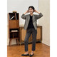 Langqing Tong Zhou Langqing kleine Leinenplaidjacke 2025 Neue Frauen Sommer V-Ausschnitt Dünne Strickjacke Casual Lose Top Plaids Empfohlen 90-100 Jin [Jin ist 0,5 kg]