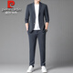 Pierre Cardin high-end seamless suit suit men's summer new thin suit jacket business formal casual sports two-piece set black two-piece set XL 125-145Jin Jin equals 0.5 kg
