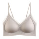 
Pure sexy lace traceless underwear for women with small breasts gathered to make them look big and thin vest-style thin shoulder strapless bra. High-end gray L (75C/80AB recommended)