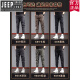 吉普（JEEP）美国正品夏季薄款休闲裤男士潮牌宽松束脚运动裤2025新款夏天工装 官方旗舰689卡其+9859黑色 3XL 36码