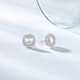 Chao Acer Bo Ya Fangyuan platinum earrings for women PT950 earrings with brushed geometry as a gift for your girlfriend. Priced labor cost 290 yuan, 2g, one pair (free silicone earplugs)