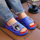 Siyang Children's Slippers Boys Cute Astronaut Indoor and Outdoor Anti-slip Bathroom Durable Soft Bottom Children's Sandals Summer Football-Gray 26-27 Sizes Inner Length 17.5cm