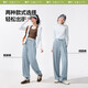 蕉下（beneunder）防晒裤阔腿裤女夏季宽松直筒显瘦休闲裤子女士AL206 【新款】漫暮黑 L