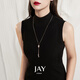 
Jay sweater chain atmospheric high-end design long necklace accessories women's clothes hanging accessories mother gift teacher's day gift [brand gift box] champagne gold