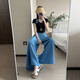 [Fallen lassen Röcke] Feste Farbe Lazy Old Money Style Acht-Punkte-Hose mit breiten Beinen lässige, lockere und schlanke, hoch taillierte Sommerfrauen, erdige gelbe Farbe L [Vorgeschlagen 118-136 Jin [Jin ist 0,5 kg]]]