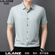 
Lilang men's mulberry silk short-sleeved shirt 2025 summer casual middle-aged men's business traceless high-end shirt thin black 15816 S 165/84A (suitable for weight 90-120 Jin [Jin equals 0.5 kg])