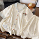 
Miao Dai Po dot puppy cartoon pajamas for women pure cotton summer 2025 new student cute short-sleeved loose home clothing set apricot color L (165)