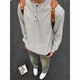 Du Xiaoxian light gray Henry collar long-sleeved T-shirt men's spring and autumn trendy brand casual bottoming shirt American heavy sweater light gray XL recommended 120-140Jin Jin equals 0.5 kg
