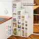 Gabinete de hendidura de cocina Cajón de almacenamiento de almacenamiento para el hogar Tipo de baño Gabinete de rincón de baño Ratch de almacenamiento de brecha estrecha 16 cm de ancho 1 capa 1 1