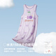 
DEESHA [7A Antibacterial Skin Soothing Cotton] Girls' Light Breathable Night Dress Spring and Summer Home Dress Lavender Cherry Bear