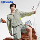 Filafusion Filafusion Herren gewebte Jacke Zhang Hao gleicher Stil 2025 Herbst Casual Lose Sun Protection Kapuze mit Kalt weißer Graugy M 170/92a/m