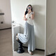 [Fallen lassen Röcke] Feste Farbe Lazy Old Money Style Acht-Punkte-Hose mit breiten Beinen lässige, lockere und schlanke, hoch taillierte Sommerfrauen, erdige gelbe Farbe L [Vorgeschlagen 118-136 Jin [Jin ist 0,5 kg]]]